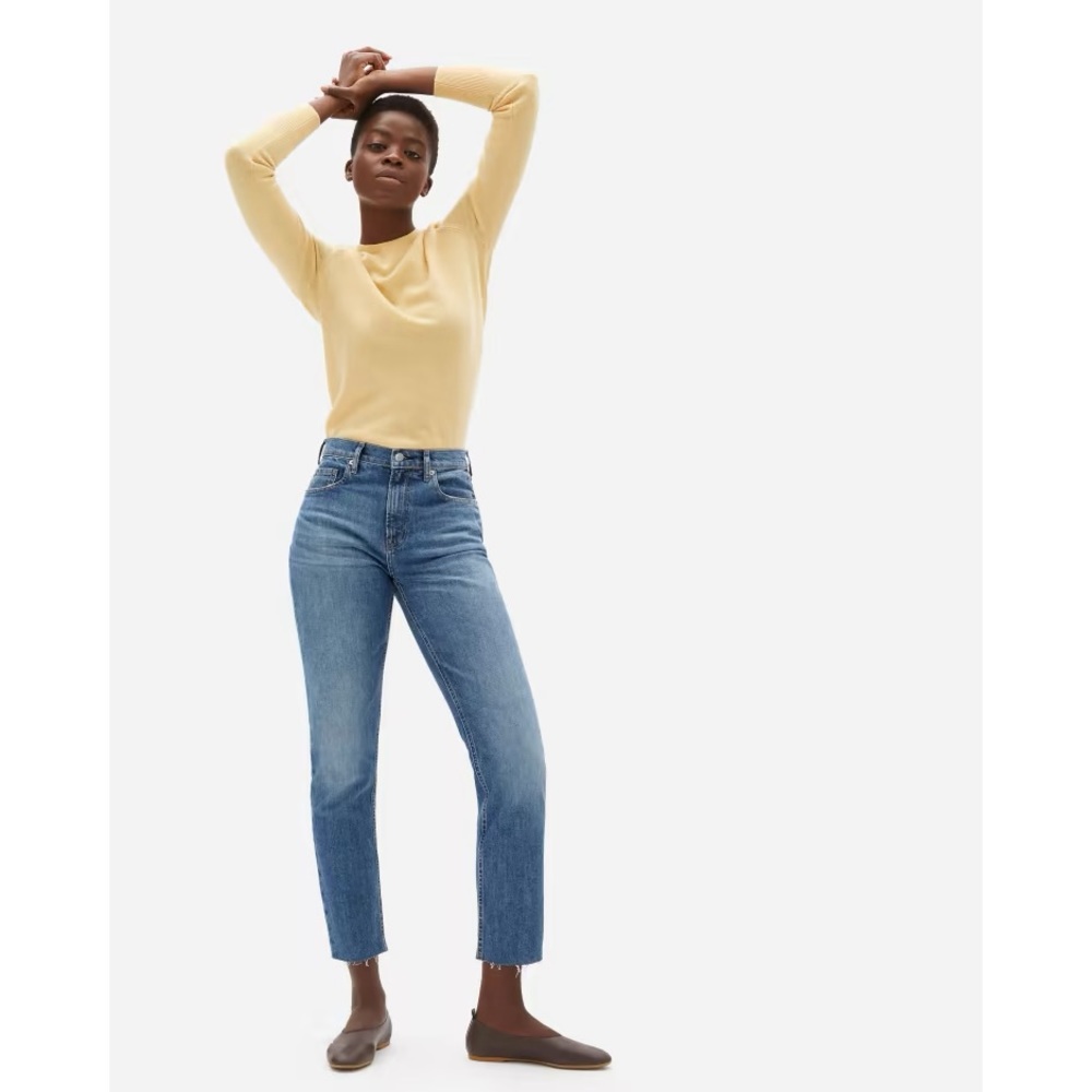 Everlane The Cheeky Jean Crop Medium Wash Women’s 23 Crop - Picture 1 of 11
